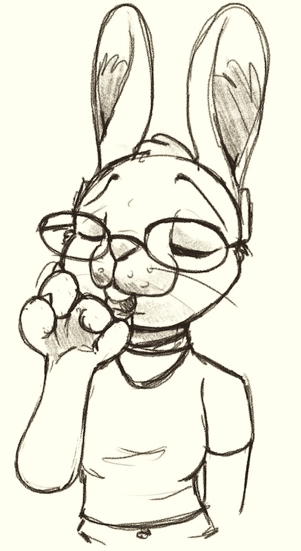 Rabbit pencil sketch