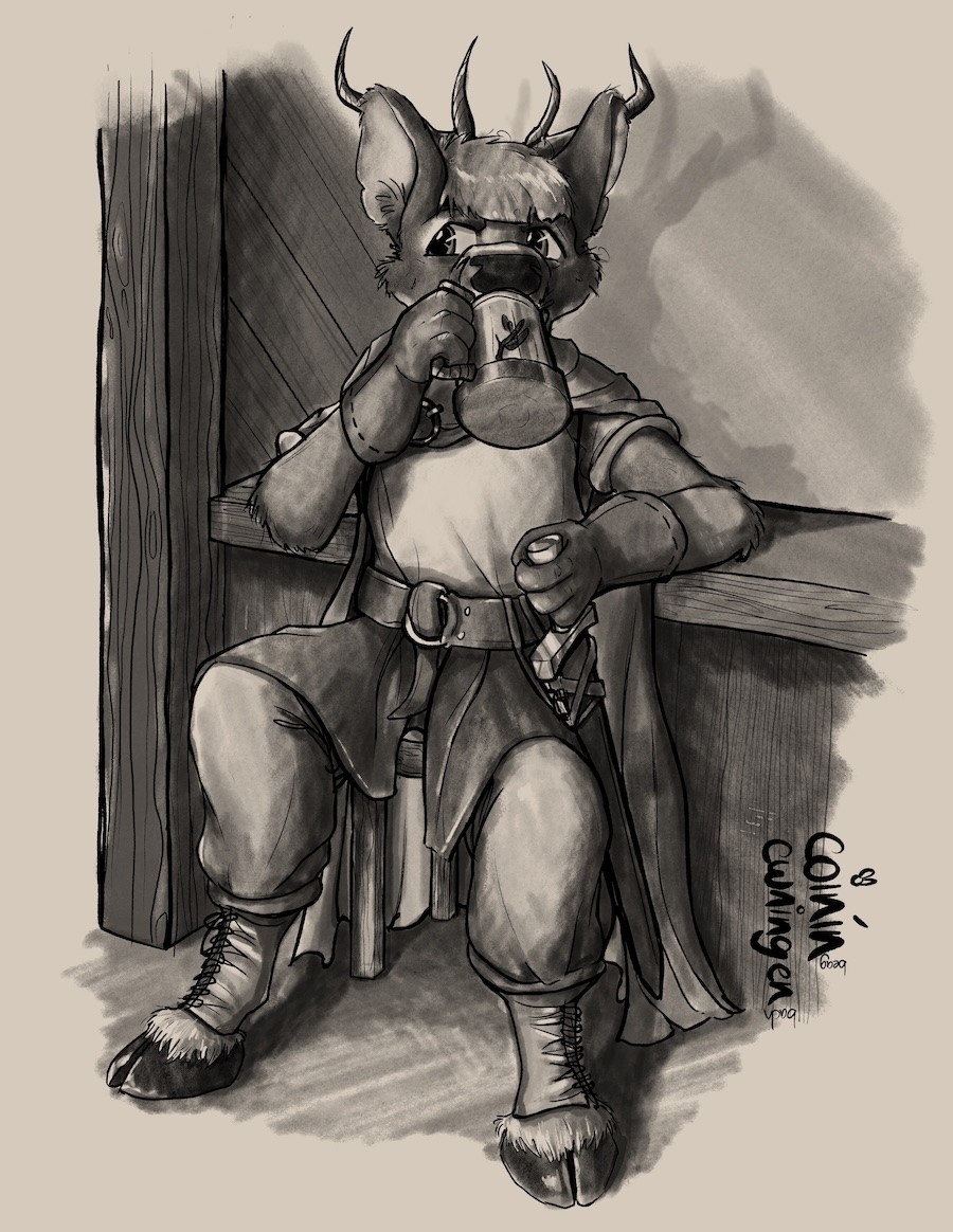 Rendered D&D deer character