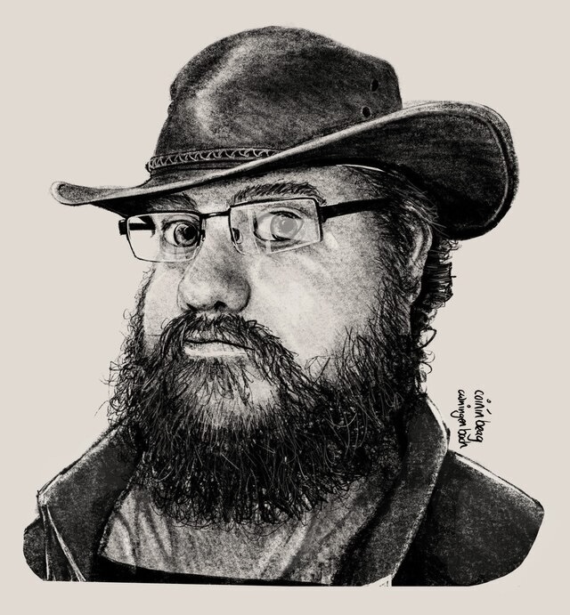 Pencil portrait human