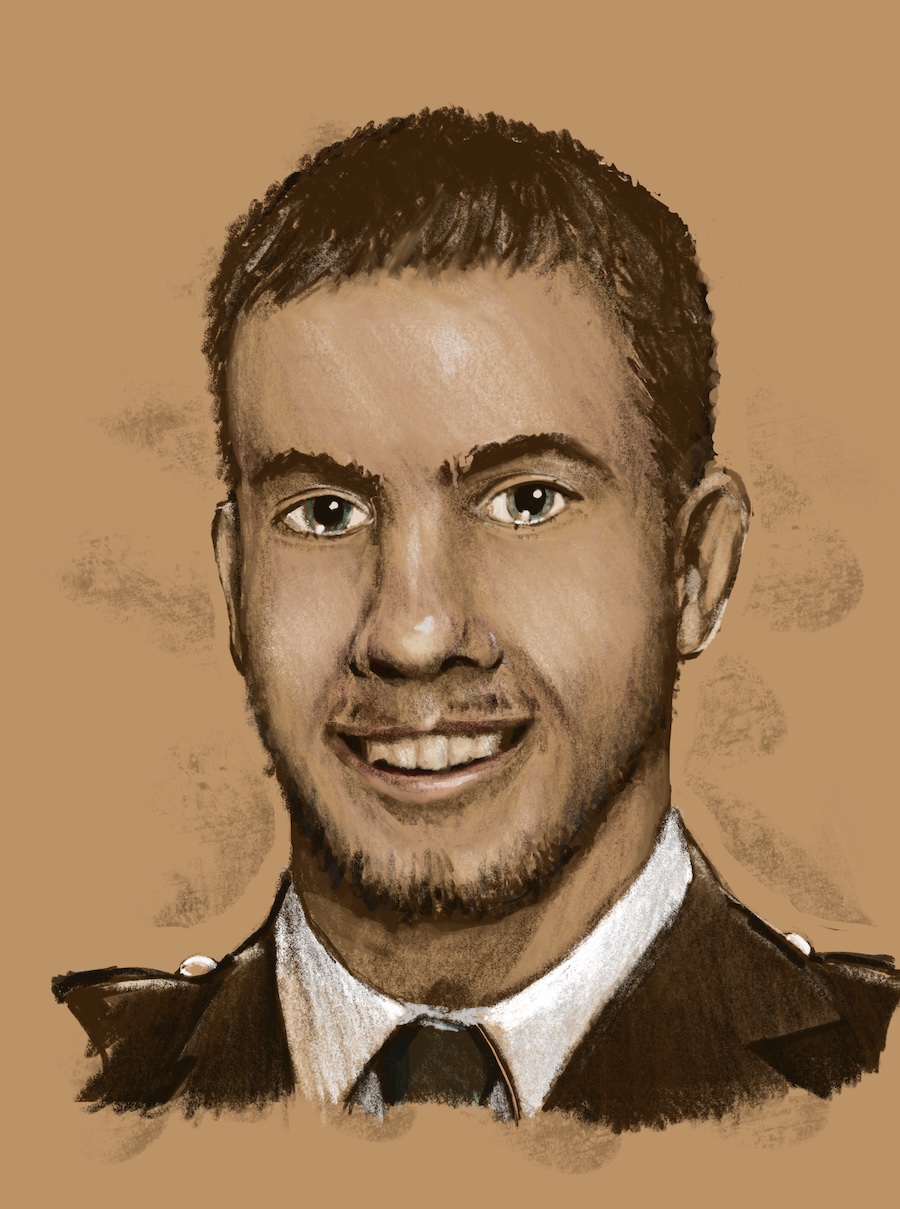 Pencil portrait human
