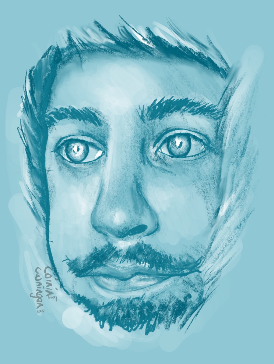 Pencil portrait human